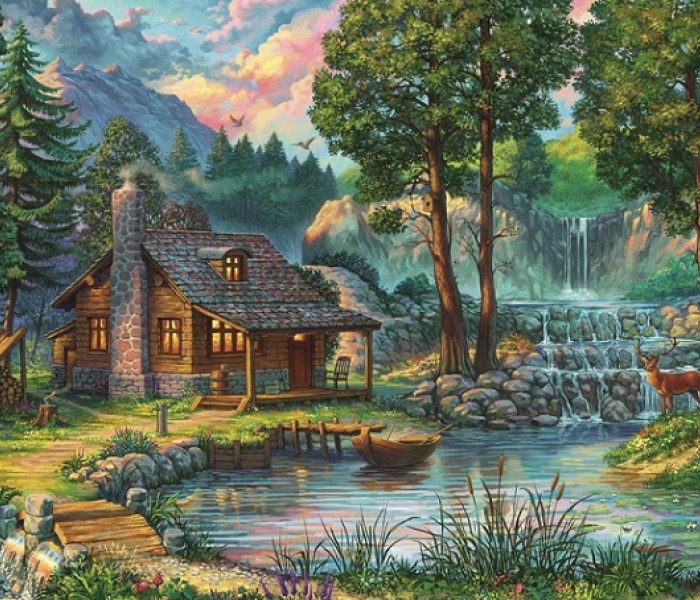 Puzzle - Art puzzle - Valea liniștită